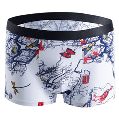 Men's Breathable Boxer Shorts with Fashion Print