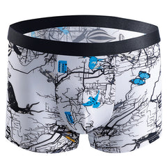 Men's Breathable Boxer Shorts with Fashion Print